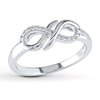 Thumbnail Image 1 of Infinity Symbol Ring 1/15 ct tw Diamonds Sterling Silver
