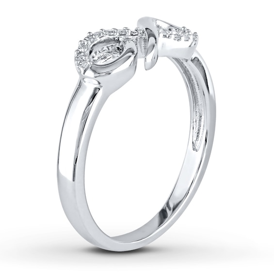 Thumbnail Image 3 of Infinity Symbol Ring 1/15 ct tw Diamonds Sterling Silver
