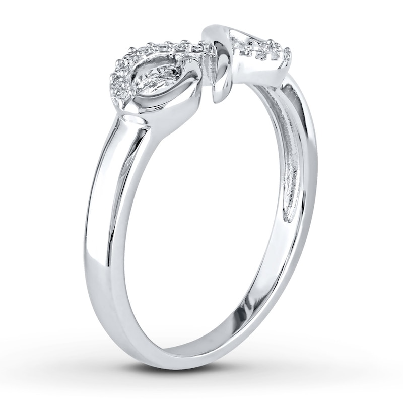 Main Image 3 of Infinity Symbol Ring 1/15 ct tw Diamonds Sterling Silver