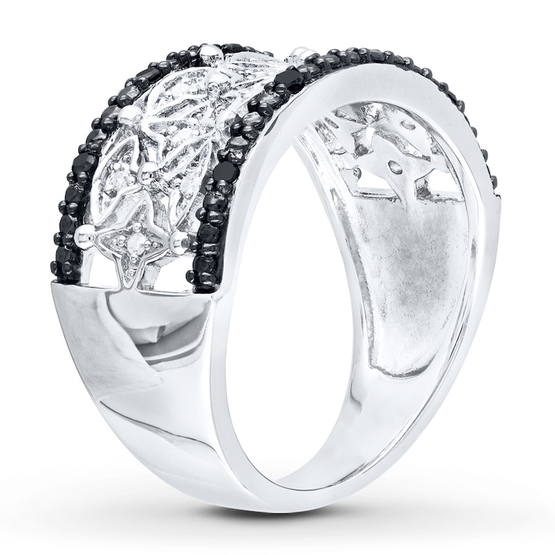 Black & White Diamonds 1/6 ct tw Round-cut Sterling Silver