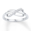 Thumbnail Image 1 of Midi Ring Diamond Accents Sterling Silver