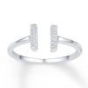 Thumbnail Image 1 of Midi Ring Diamond Accents Sterling Silver