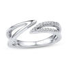 Thumbnail Image 1 of Midi Ring Diamond Accents Sterling Silver