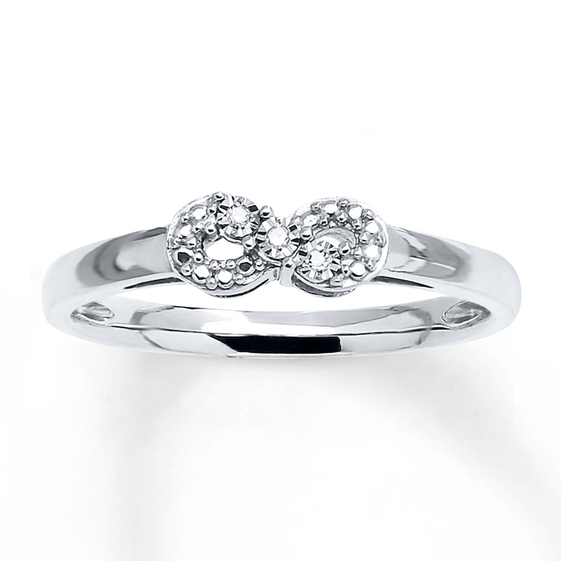 Main Image 1 of Diamond Accent Infinity Promise Ring Sterling Silver