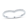 Thumbnail Image 1 of Chevron Stripe Ring 1/15 ct tw Diamonds 10K White Gold