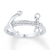 Thumbnail Image 0 of Anchor Ring 1/10 ct tw Diamonds Sterling Silver
