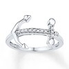 Thumbnail Image 0 of Anchor Ring 1/10 ct tw Diamonds Sterling Silver