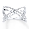 Thumbnail Image 1 of Diamond Ring 1/8 ct tw Round-cut Sterling Silver