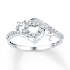 Thumbnail Image 0 of Mom Heart Ring 1/6 ct tw Diamonds Sterling Silver
