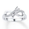 Thumbnail Image 1 of Infinity & Arrow Ring 1/20 ct tw Diamonds Sterling Silver
