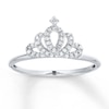 Thumbnail Image 0 of Crown Ring 1/8 ct tw Diamonds 10K White Gold