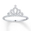 Thumbnail Image 1 of Crown Ring 1/8 ct tw Diamonds 10K White Gold