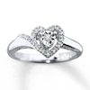 Thumbnail Image 0 of Diamond Heart Promise Ring 1/10 ct tw Sterling Silver