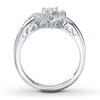 Thumbnail Image 2 of Diamond Heart Promise Ring 1/10 ct tw Sterling Silver