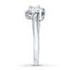 Thumbnail Image 3 of Diamond Heart Promise Ring 1/10 ct tw Sterling Silver
