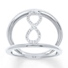 Thumbnail Image 1 of Infinity Ring 1/10 ct tw Diamonds Sterling Silver