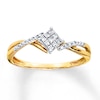 Thumbnail Image 0 of Diamond Promise Ring 1/6 ct tw Princess-cut 10K Yellow Gold