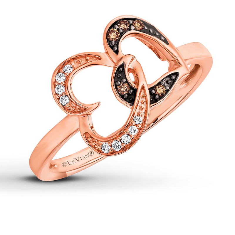 Main Image 1 of Le Vian Chocolate Diamond Ring 1/20 ct tw 14K Strawberry Gold