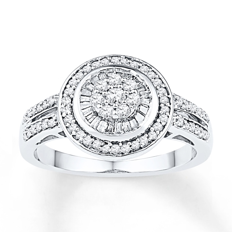 Main Image 1 of Diamond Ring 1/2 carat tw Sterling Silver