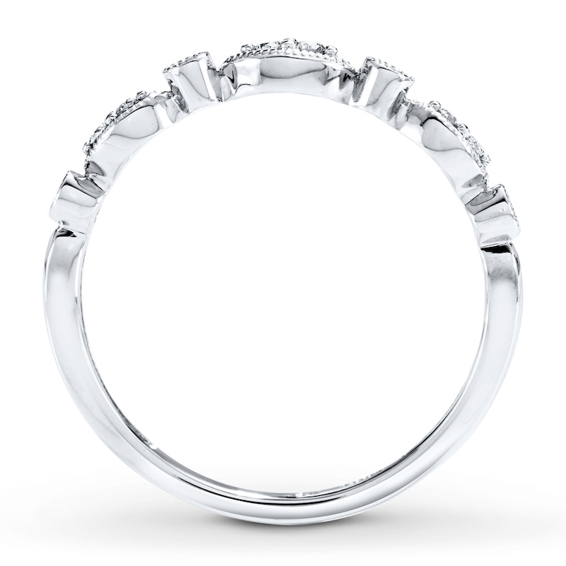 Diamond Anniversary Band 1/10 ct tw Round-cut 10K White Gold