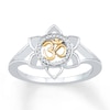 Thumbnail Image 1 of Om Lotus Symbol 1/20 ct tw Diamonds Sterling Silver & 10K Yellow Gold