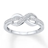 Thumbnail Image 1 of Infinity Symbol Ring 1/8 ct tw Diamonds Sterling Silver