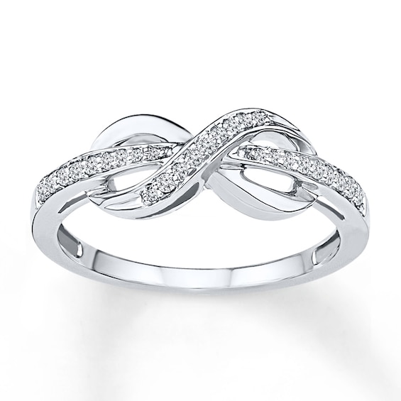 Infinity Symbol Ring 1/8 ct tw Diamonds Sterling Silver | Kay