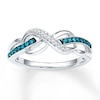 Thumbnail Image 1 of Infinity Symbol Ring 1/8 ct tw Diamonds Sterling Silver