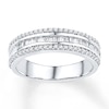 Thumbnail Image 0 of Diamond Anniversary Ring 1 ct tw Baguette-cut 10K White Gold