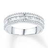 Thumbnail Image 1 of Now + Forever Diamond Anniversary Ring 1 ct tw Baguette-cut 10K White Gold