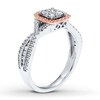 Thumbnail Image 1 of Diamond Ring 1/2 ct tw Round-cut 10K Two-Tone Gold