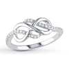 Thumbnail Image 1 of Infinity Ring 1/6 ct tw Diamonds 10K White Gold