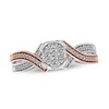 Diamond Ring 1/5 ct tw Sterling Silver & 10K Rose Gold