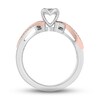 Diamond Ring 1/5 ct tw Sterling Silver & 10K Rose Gold