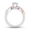 Thumbnail Image 2 of Diamond Heart Ring 1/5 ct tw Sterling Silver & 10K Rose Gold