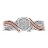 Diamond Ring 1/5 ct tw Sterling Silver & 10K Rose Gold