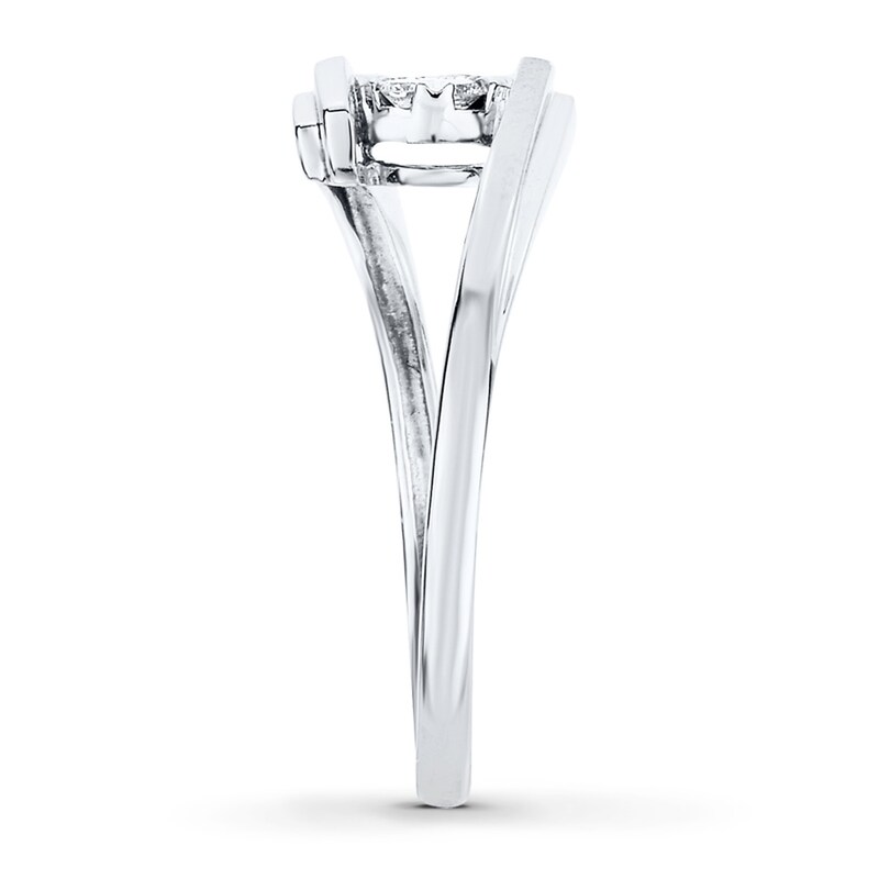 Diamond Promise Ring 1/10 ct tw Round-cut 10K White Gold