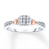 Diamond Promise Ring 1/10 ct tw Round-cut 10K Two-Tone Gold