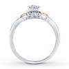 Diamond Promise Ring 1/10 ct tw Round-cut 10K Two-Tone Gold