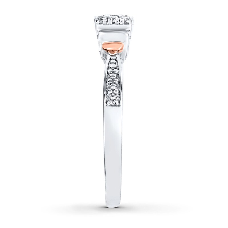 Diamond Promise Ring 1/10 ct tw Round-cut 10K Two-Tone Gold