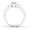 Diamond Heart Promise Ring 1/20 ct tw Round-cut 10K Two-Tone Gold
