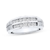Thumbnail Image 0 of Men's Wedding Band 1/2 ct tw Diamonds Round-cut 10K White Gold