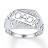 Thumbnail Image 1 of &quot;Dad&quot; Ring Diamond Accents 10K White Gold