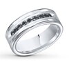Thumbnail Image 0 of 8mm Wedding Band 1/2 cttw Black Diamonds Tungsten Carbide