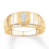 Thumbnail Image 0 of Men's Cross Ring 1/20 ct tw Diamonds 10K Yellow Gold