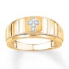 Thumbnail Image 1 of Men's Cross Ring 1/20 ct tw Diamonds 10K Yellow Gold