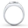 Thumbnail Image 2 of Men's Diamond Ring 5/8 ct tw Round-cut 14K White Gold