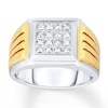 Thumbnail Image 1 of Men's Ring 1/2 ct tw Diamonds 14K Two-Tone Gold