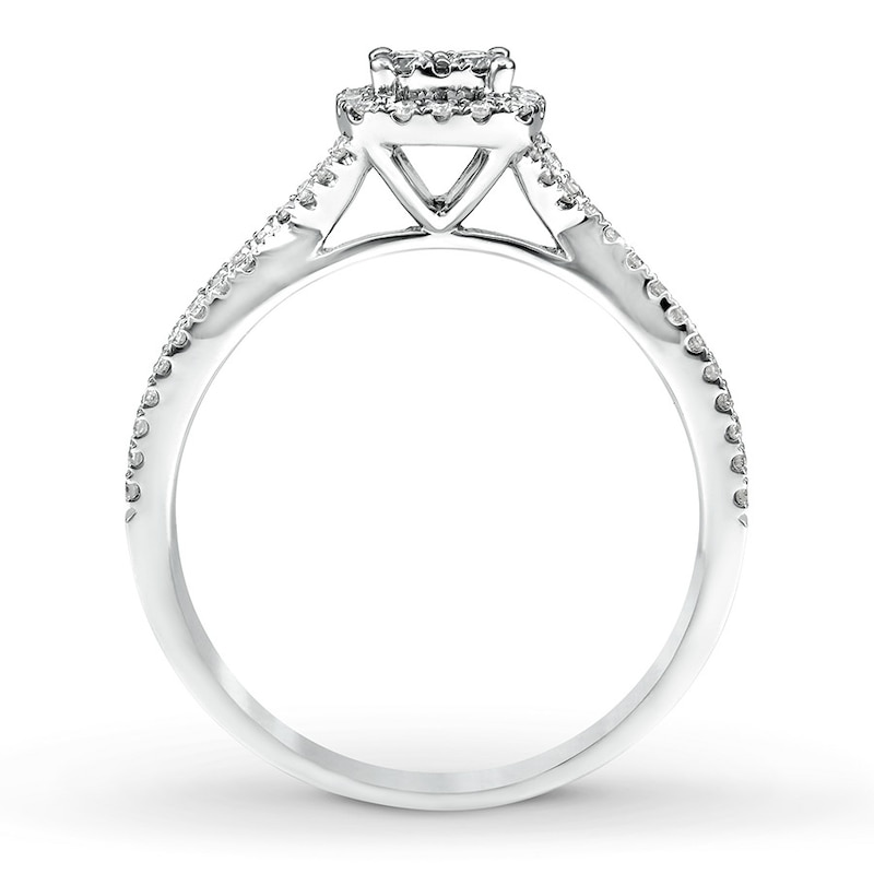 Main Image 2 of Diamond Promise Ring 1/3 ct tw Round-cut 10K White Gold