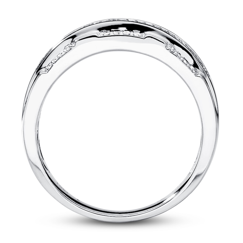 Men's Diamond Ring 1/2 ct tw Diamonds 10K White Gold